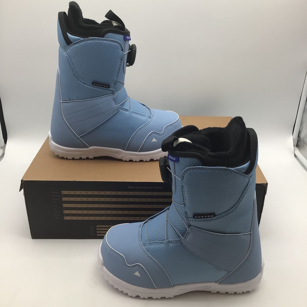 Burton Smalls BOA Kids Snowboard Boots Dusty Blue Size 6K 24382100400-6K NEW